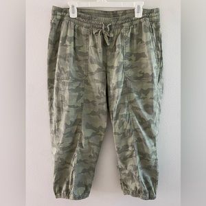 Lane Bryant Camo Joggers cotton linen blend size 14/16